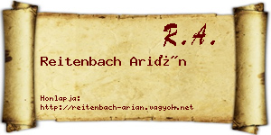 Reitenbach Arián névjegykártya